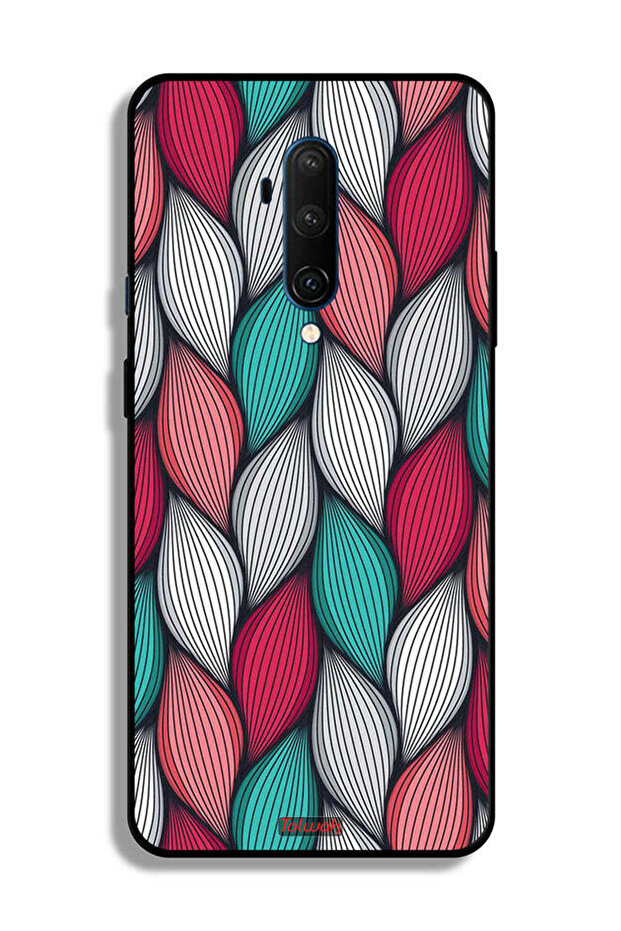 غطاء حماية بنقشة ريش لهاتف OnePlus 7T Pro - 2