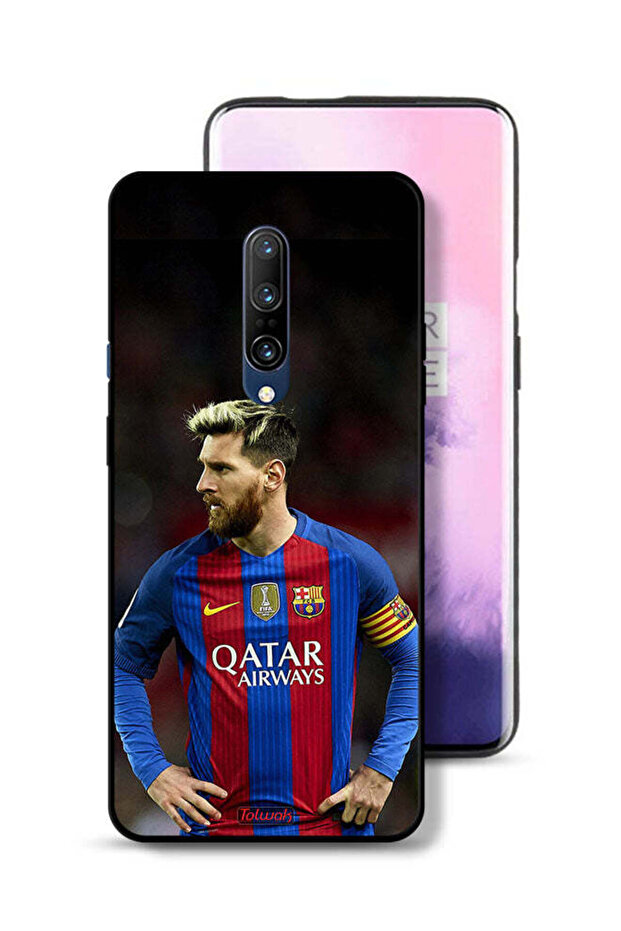 غطاء حماية لهاتف OnePlus 7 Pro ميسي برشلونة