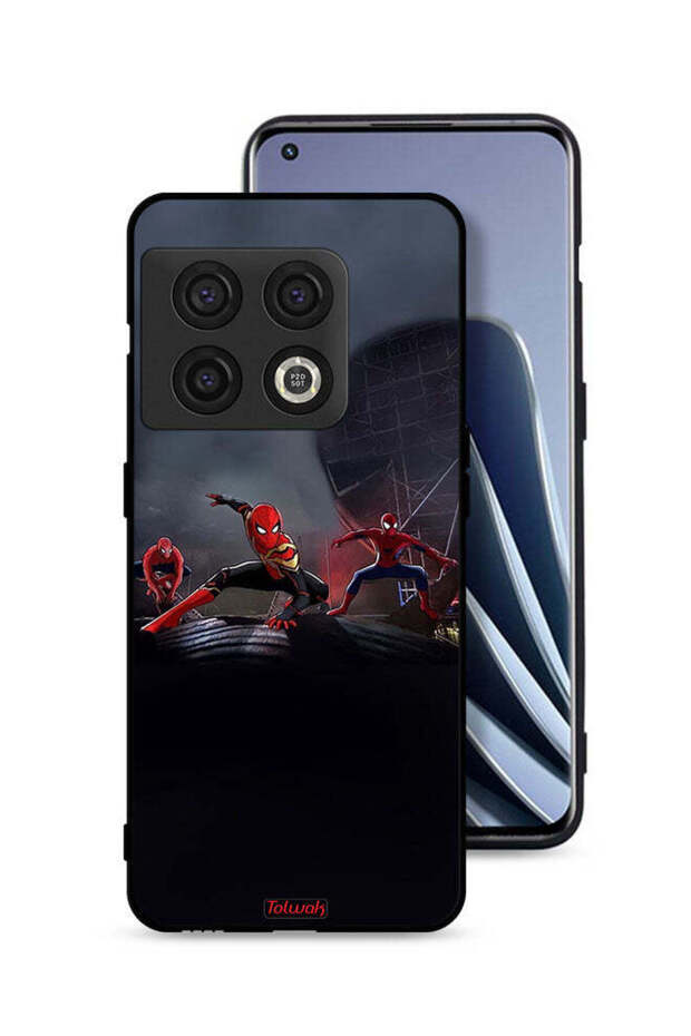 غطاء حماية لجهاز OnePlus 10 Pro 5G بتصميم العناكب الثلاثة