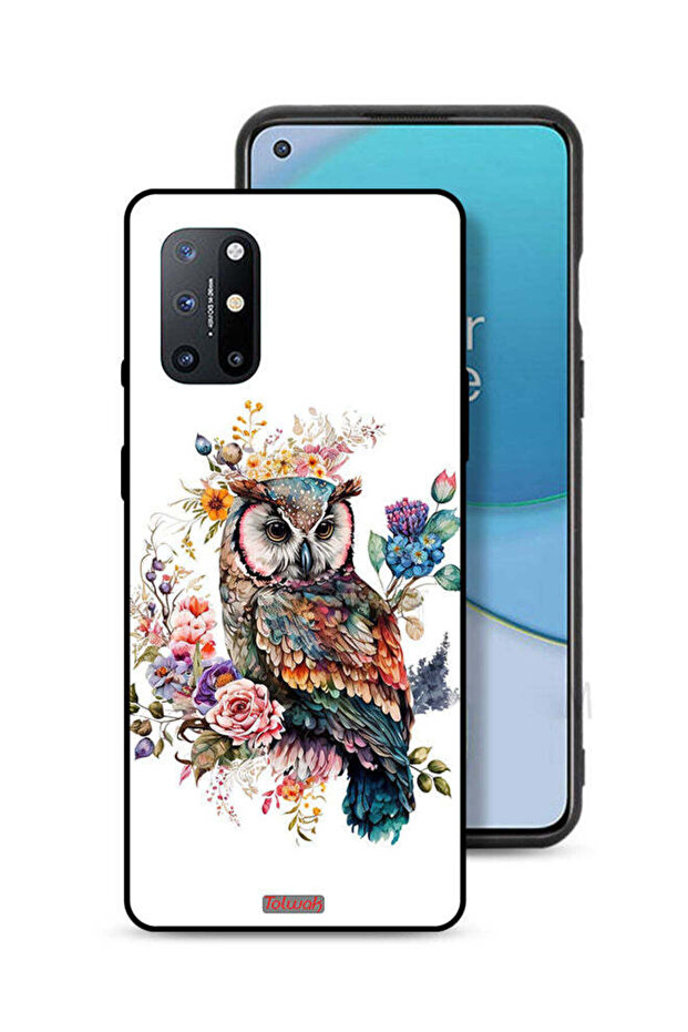 غطاء حماية لهاتف OnePlus 8T 5G بتصميم بومة فنية تجريدية