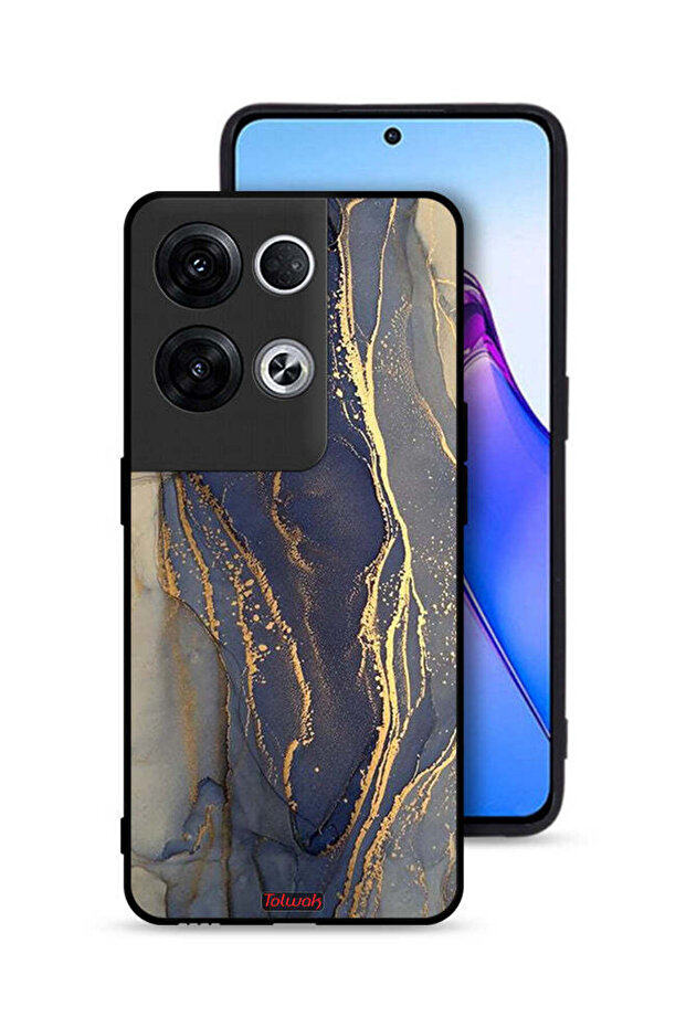 غطاء حماية لهاتف Oppo Reno8 Pro Plus 5G بنقشة رخامية لامعة