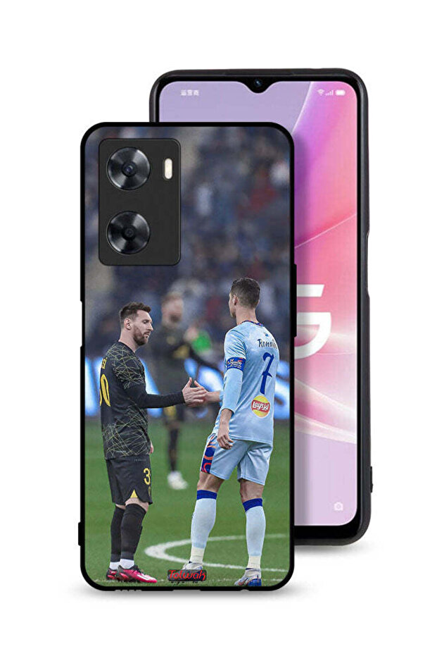 غطاء حماية لهاتف Oppo A77s ميسي ورونالدو