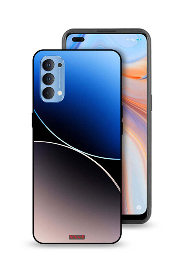 Oppo Reno4 4G Protective Case Cover Curve Lines Pattern