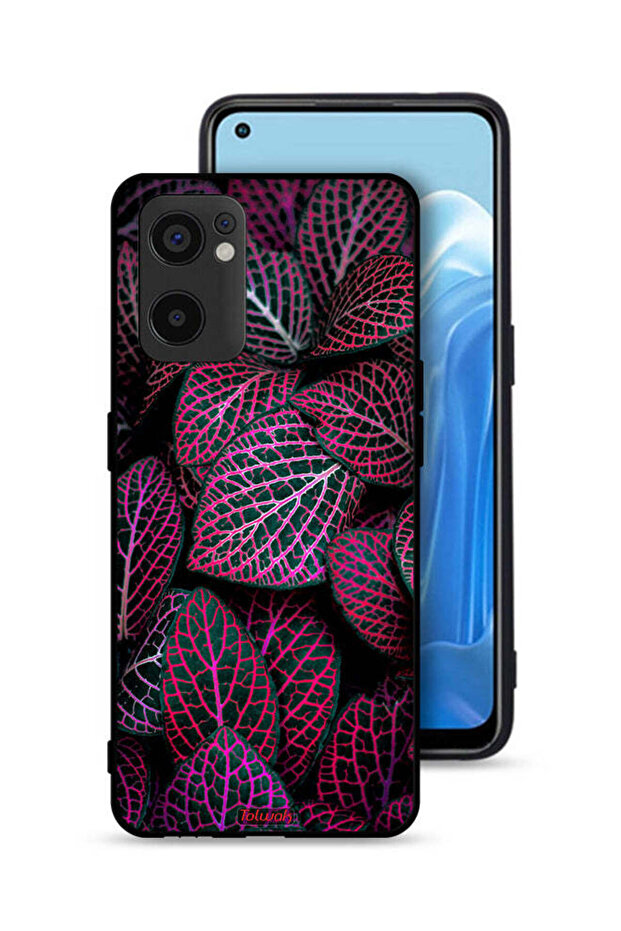 غطاء حماية لهاتف Oppo Reno7 SE 5G بنقشة أوراق سالجا
