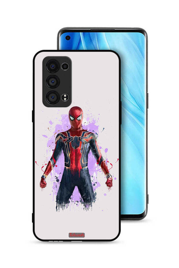 غطاء حماية لهاتف Oppo Reno6 Pro Plus 5G بتصميم العنكبوت الحديدي