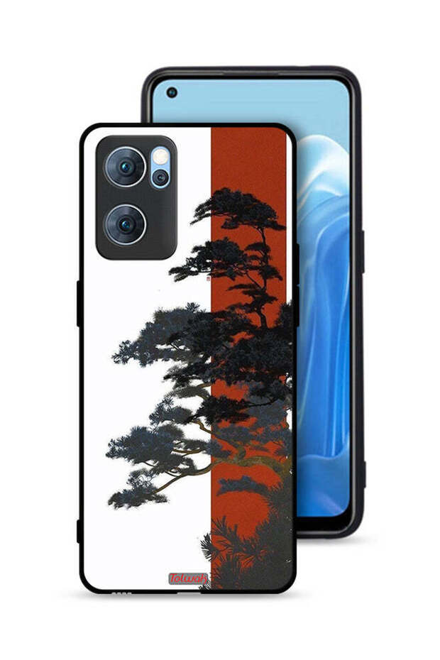غطاء حماية لهاتف Oppo Reno7 5G بتصميم شجرة - 1