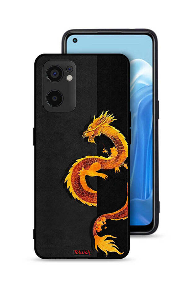 غطاء حماية Oppo Reno7 SE 5G بتصميم فن التنين