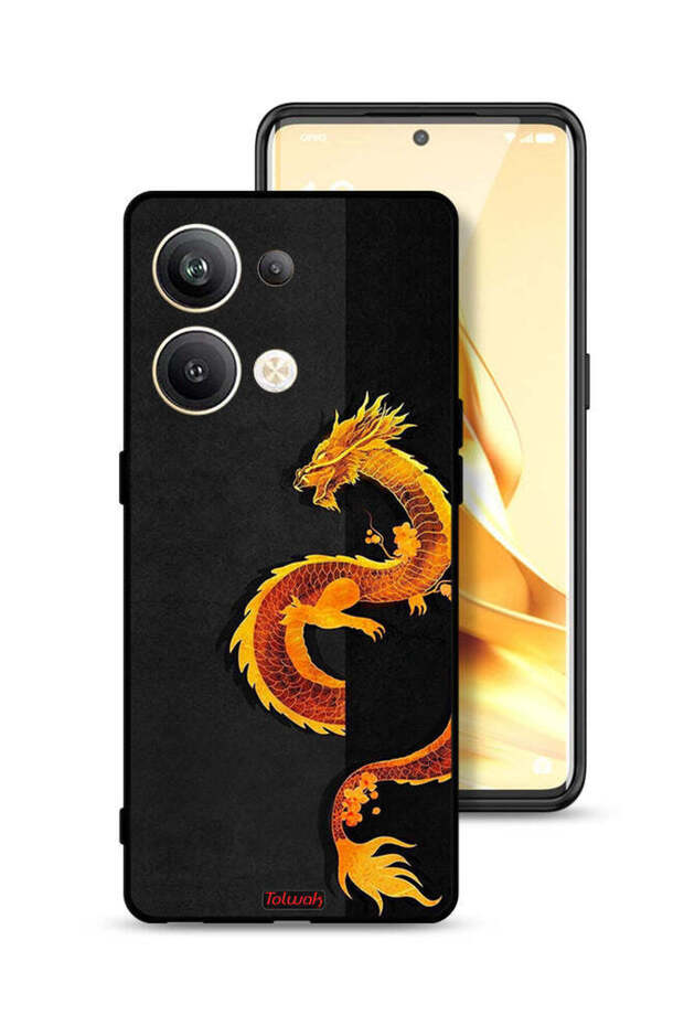 غطاء حماية لهاتف Oppo Reno9 Pro Plus 5G برسومات التنين