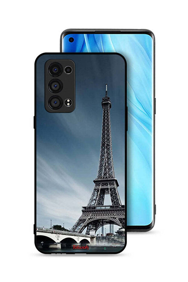 غطاء حماية لهاتف Oppo Reno6 Pro Plus 5G بتصميم برج إيفل