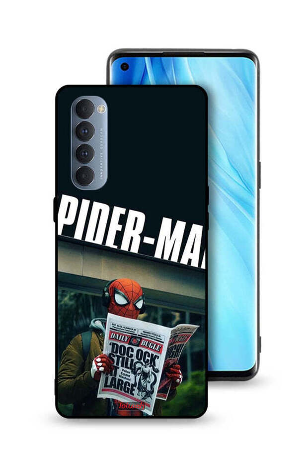 غطاء حماية لهاتف Oppo Reno4 Pro 4G سبايدرمان يقرأ صحيفة