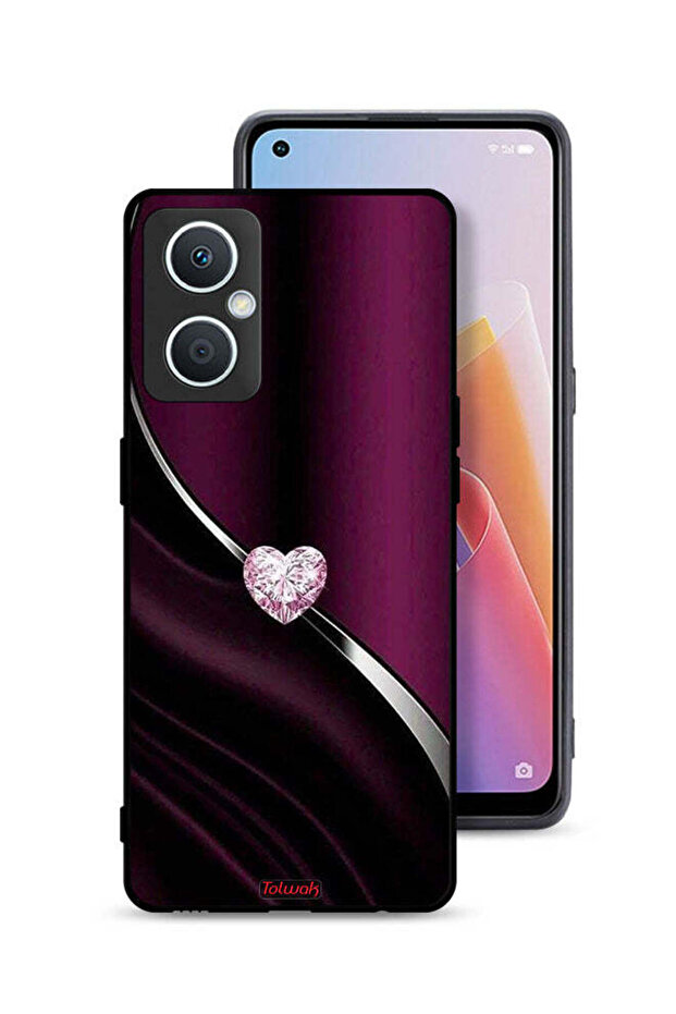 غطاء حماية لهاتف Oppo A96 5G (الصين) بتصميم قلب ماسي