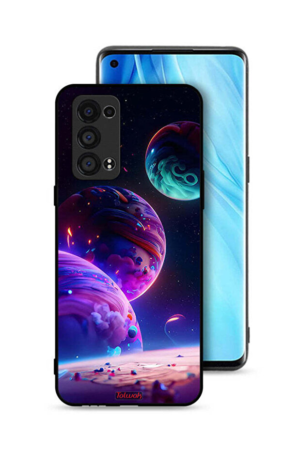 غطاء حماية لهاتف Oppo Reno6 Pro Plus 5G بنقشة كوكبية