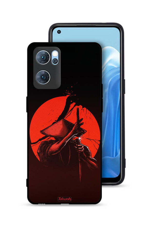غطاء حماية لهاتف Oppo Reno7 5G بتصميم محارب السيف