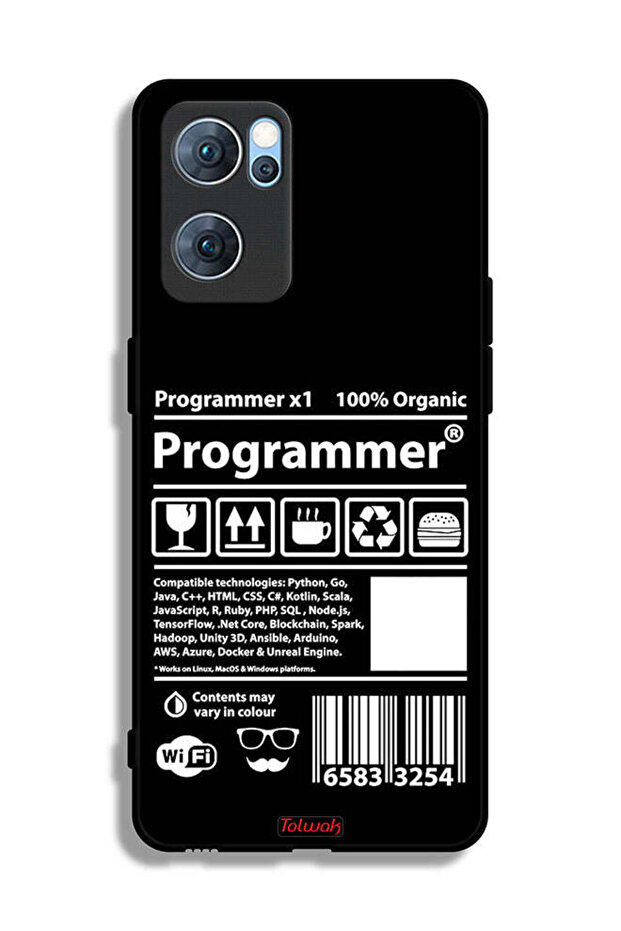 Oppo Reno7 5G Protective Case Cover Programmer Sticker - 2