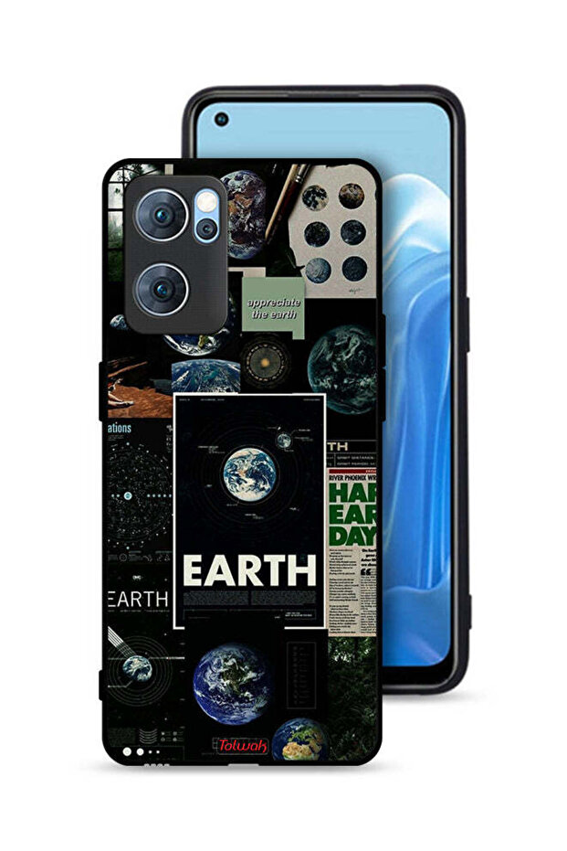 غطاء حماية لهاتف Oppo Reno7 5G بتصميم Earth - 1