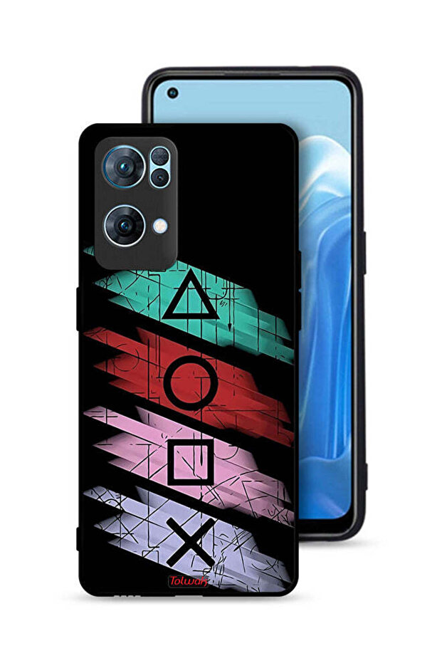 غطاء حماية لهاتف Oppo Reno7 Pro 5G برسومات أيقونات لعبة الحبار