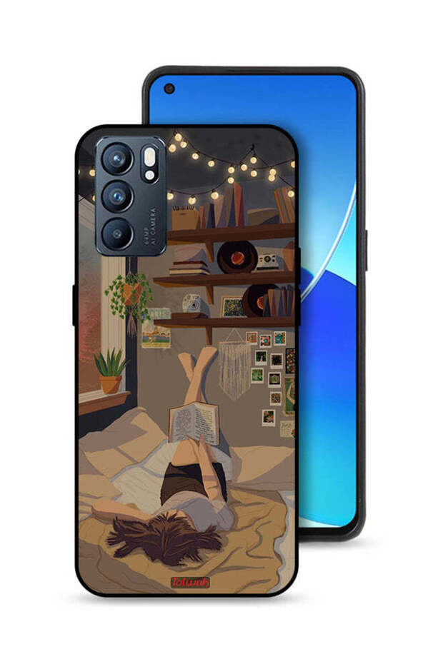 غطاء حماية لهاتف Oppo Reno6 5G برسومات فنية