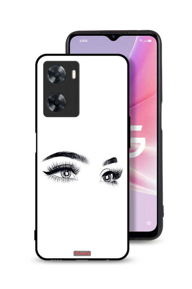 غطاء حماية لهاتف Oppo A57s برسومات عيون فنية