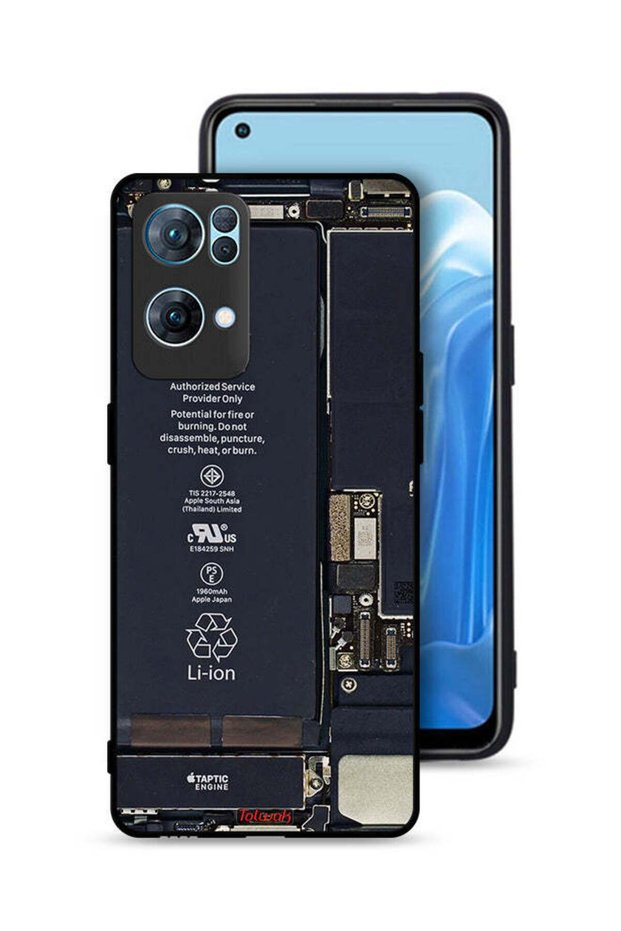 غطاء حماية لهاتف Oppo Reno7 Pro 5G بنمط دائرة الهاتف