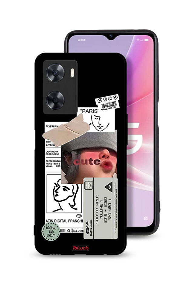 Oppo A57s Protective Case Cover Cute Sticker