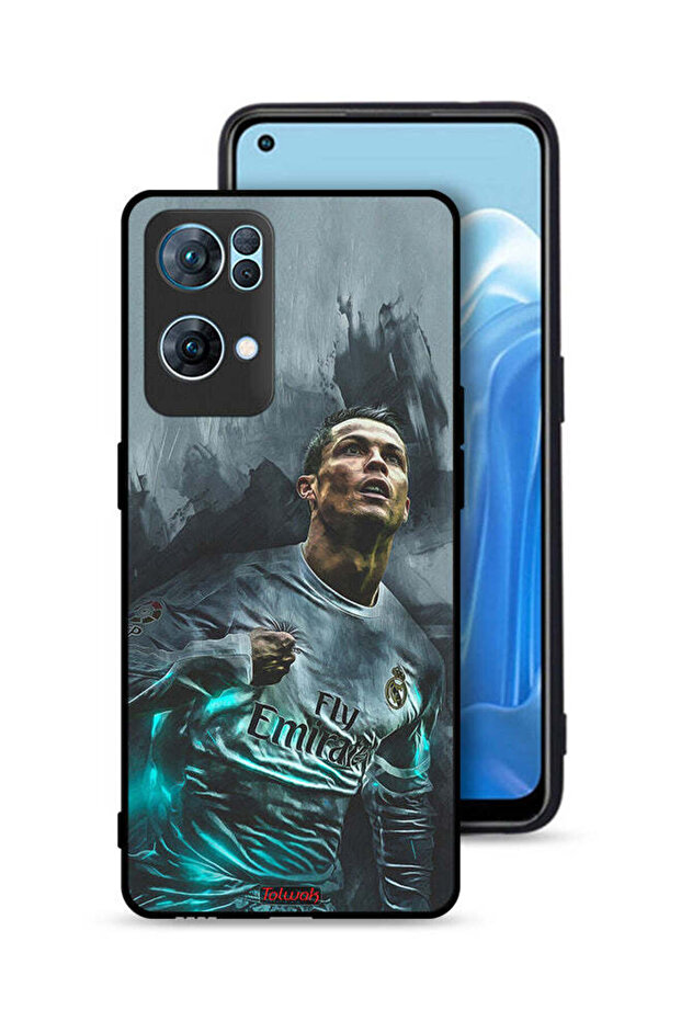 غطاء حماية Oppo Reno7 Pro 5G برسومات كريستيانو رونالدو