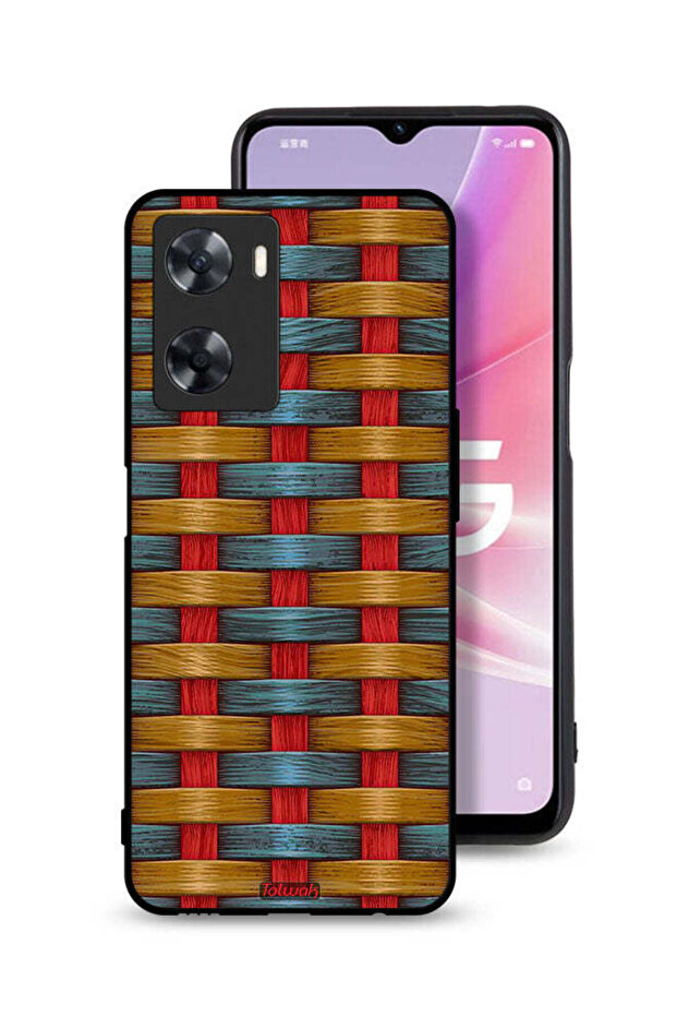 Oppo A57s Protective Case Cover Strips Art Pattern