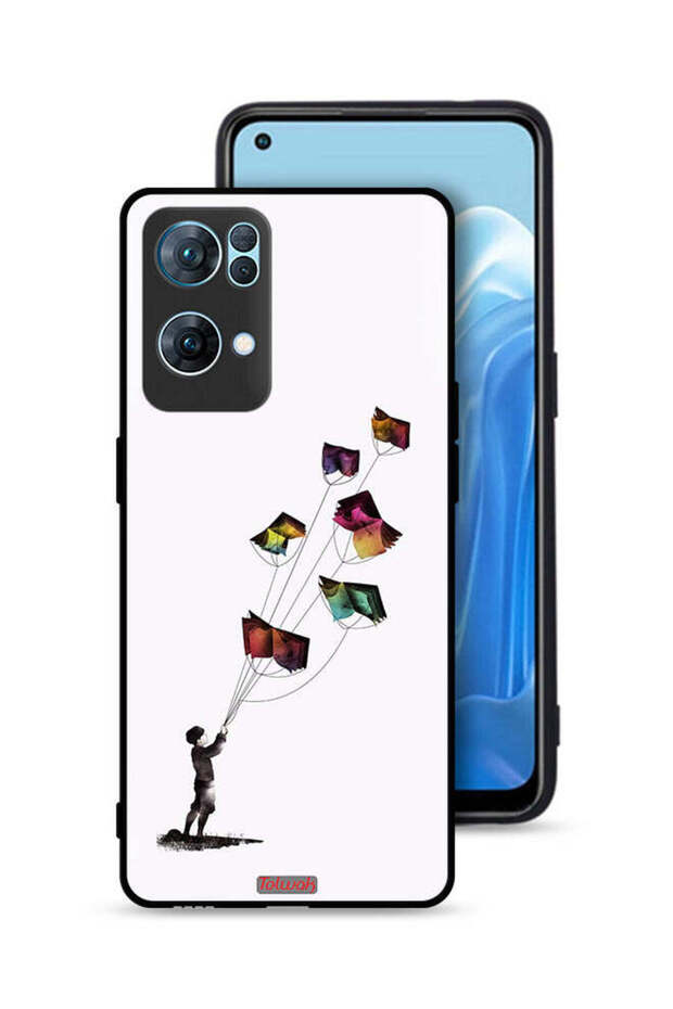 غطاء حماية لهاتف Oppo Reno7 Pro 5G بتصميم كتاب الطائرات الورقية
