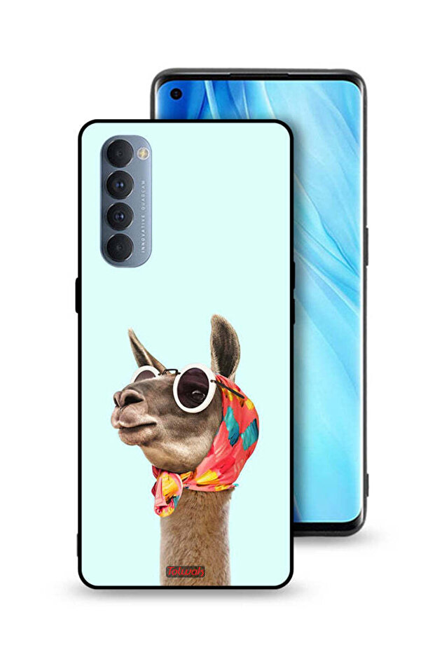 غطاء حماية لهاتف Oppo Reno4 Pro 4G بلون جمل أنيق وجذاب