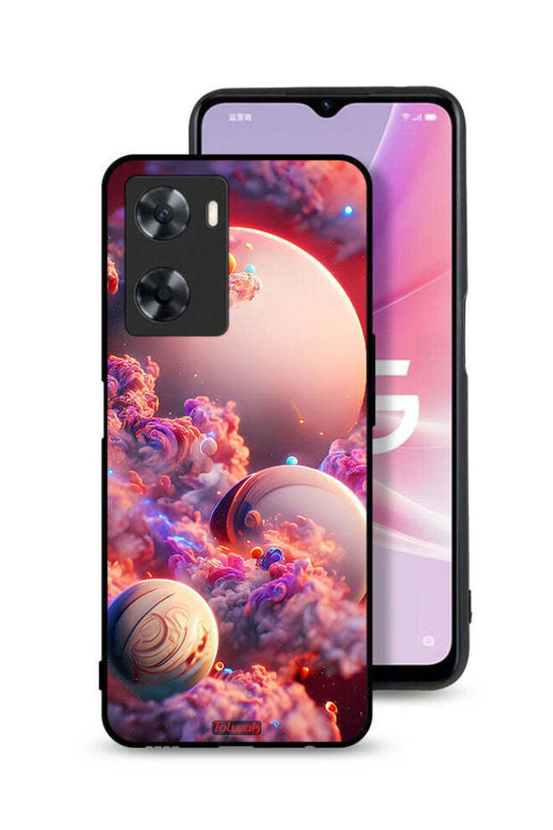غطاء حماية لهاتف Oppo A57s بطبعة غيوم فنية تجريدية