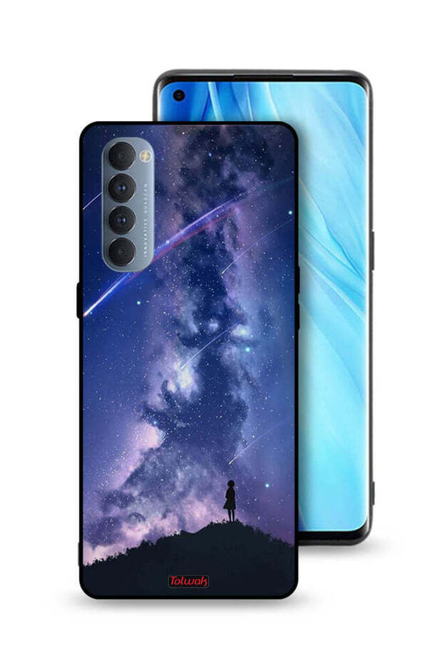 غطاء حماية لهاتف Oppo Reno4 Pro 4G - نجوم متحركة