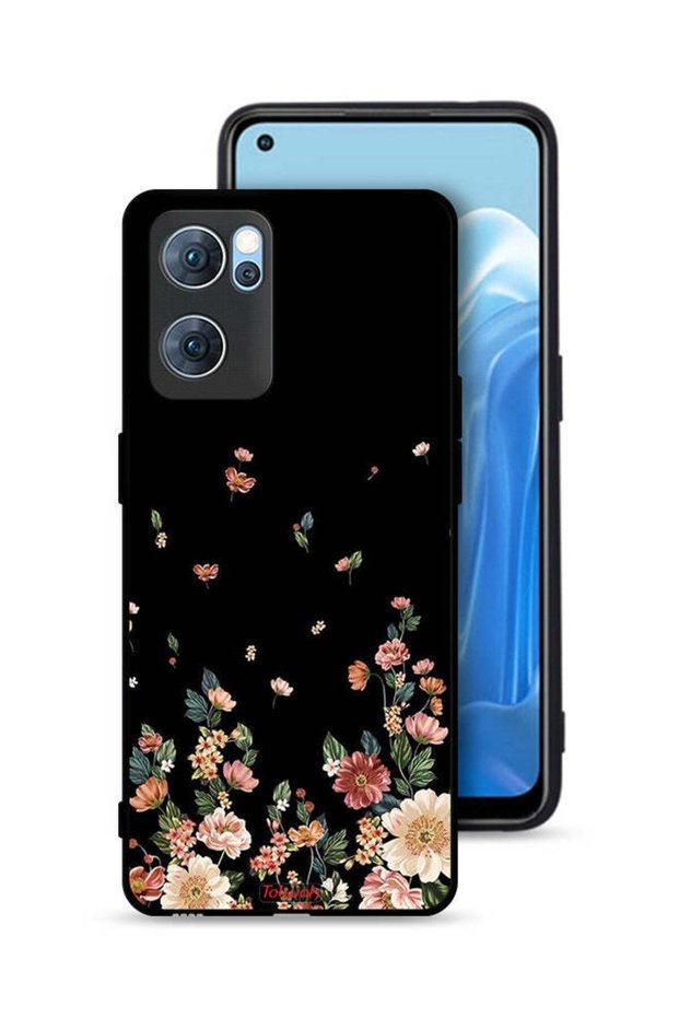 غطاء حماية لهاتف Oppo Reno7 5G مع زهور صغيرة في الأسفل