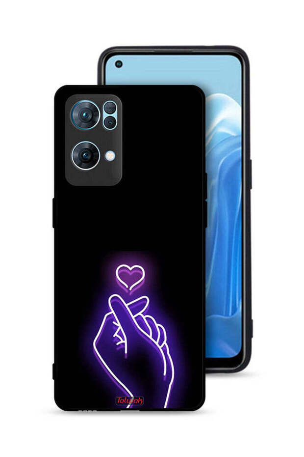 غطاء حماية لهاتف Oppo Reno7 Pro 5G بتصميم قلب صغير