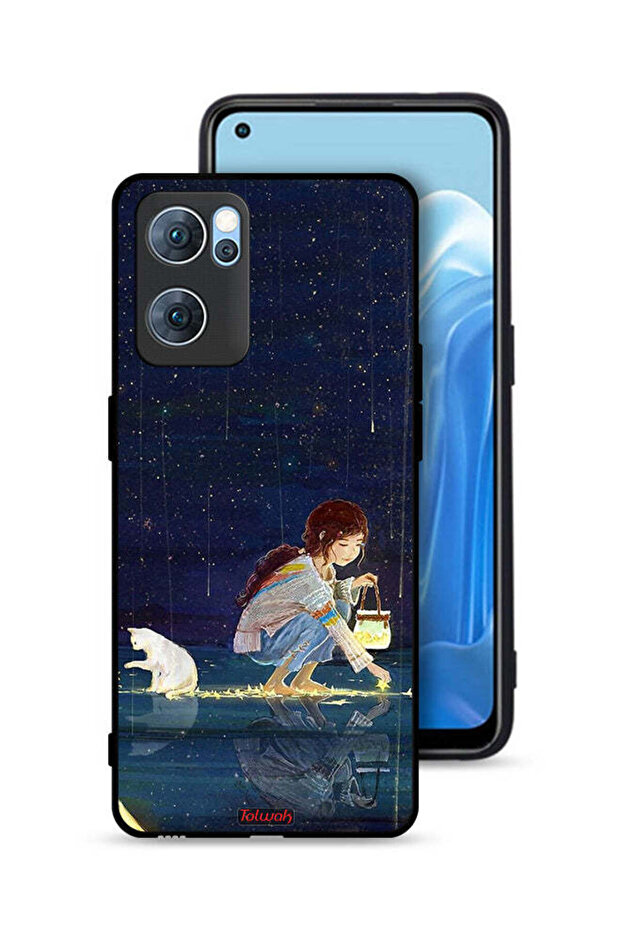 غطاء حماية لهاتف Oppo Reno7 5G برسومات نجوم فنية