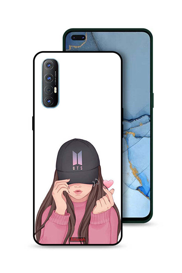 Oppo Reno3 Pro 4G Protective Case Cover Girl Making Snap