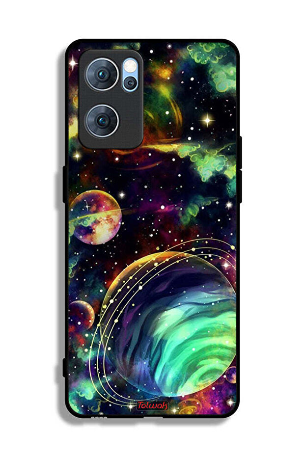 غطاء حماية لهاتف Oppo Reno7 5G بتصميم الكواكب - 2