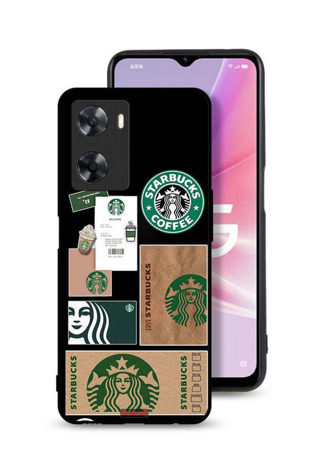 غطاء حماية لهاتف Oppo A77s بملصق ستاربكس