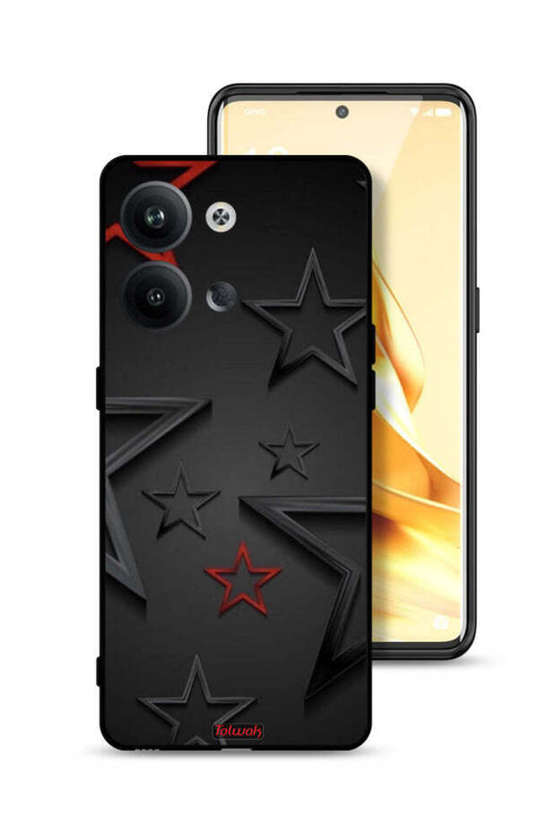 غطاء حماية بنقشة نجوم لهاتف Oppo Reno9 5G