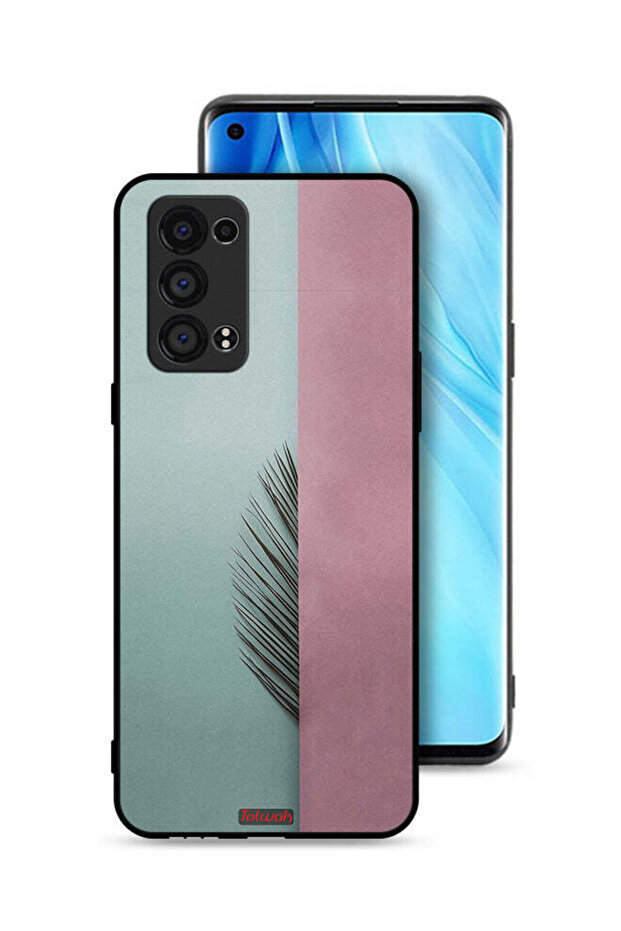 غطاء حماية لهاتف Oppo Reno6 Pro Plus 5G بأوراق نصفية