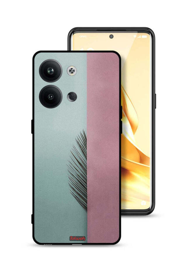 غطاء حماية لهاتف Oppo Reno9 5G بأوراق نصفية