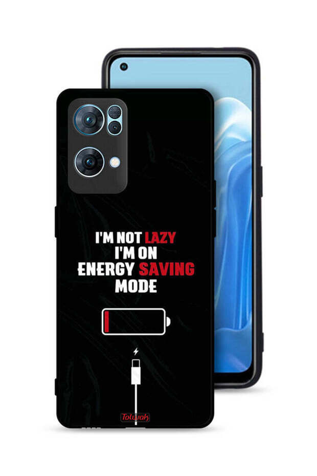 غطاء حماية لهاتف Oppo Reno7 Pro 5G أنا لست كسولاً، أنا في وضع توفير الطاقة