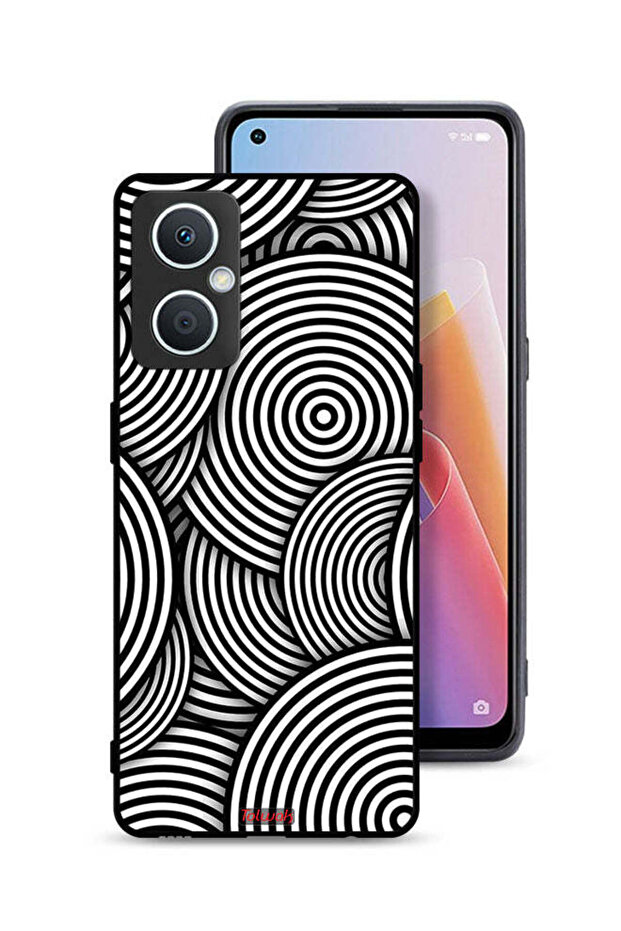 جراب حماية لهاتف Oppo A96 5G (الصين) بنمط دوائر وهمية