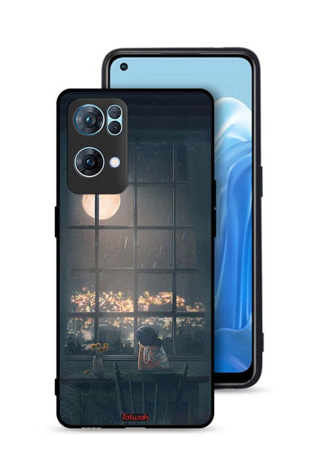 غطاء حماية لهاتف Oppo Reno7 Pro 5G بنظرة على فن القمر