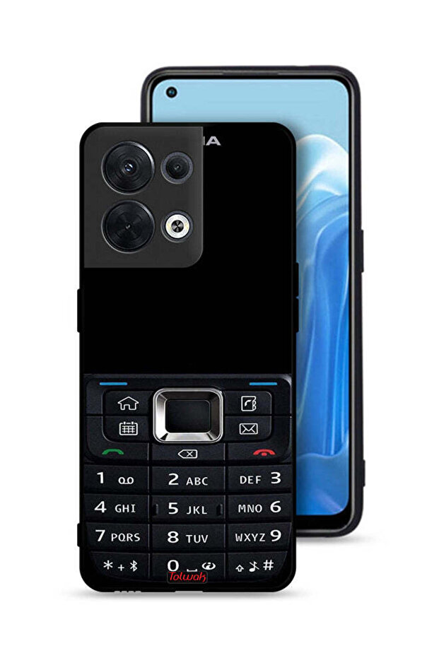 Oppo Reno8 5G Protective Case Cover Old Phone Pattern