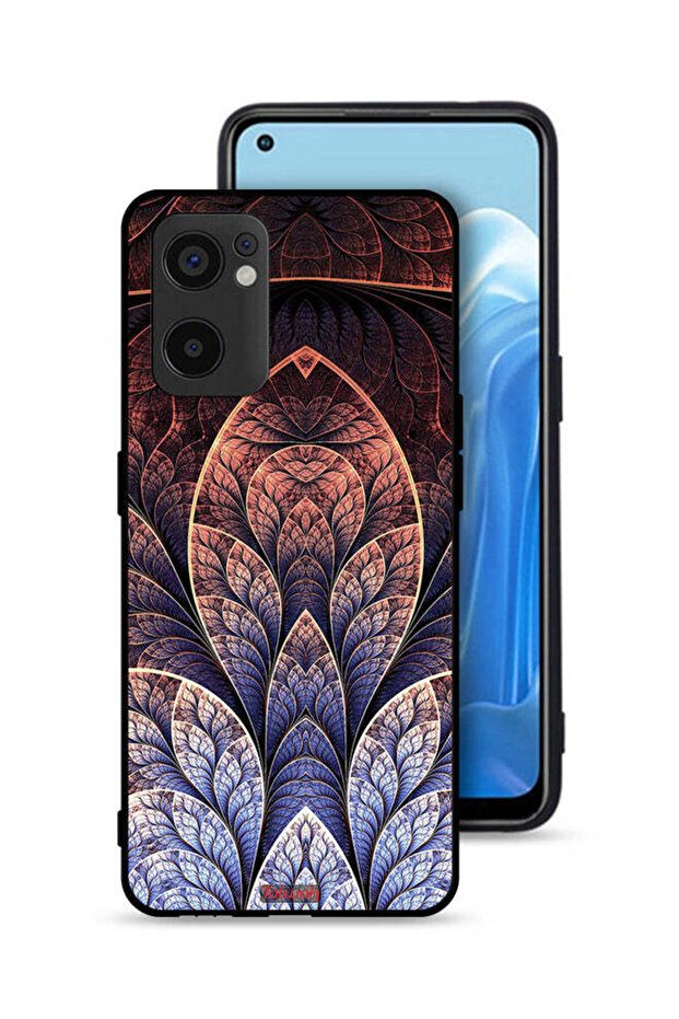 غطاء حماية Oppo Reno7 SE 5G بتصميم زهور فركتال تجريدي