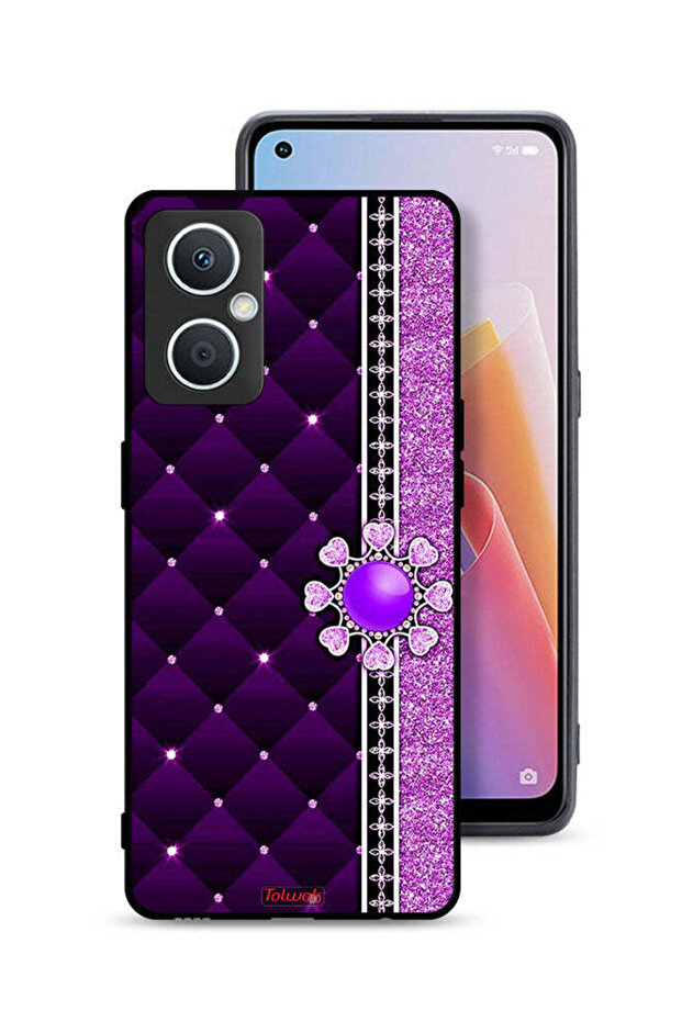 غطاء حماية بقلوب لامعة لهاتف Oppo A96 5G (الصين)