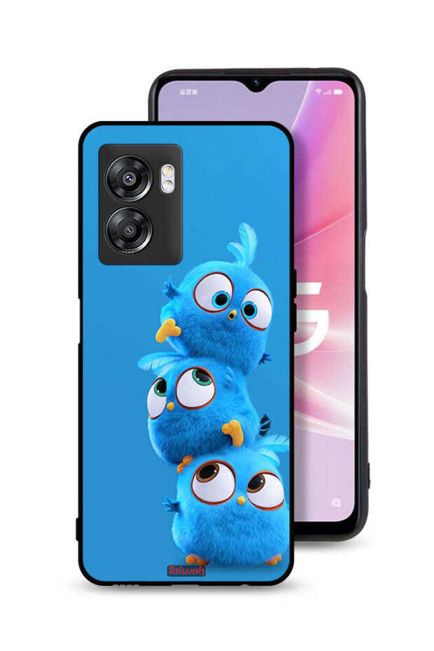 غطاء حماية لهاتف Oppo A57 5G بنقشة طيور لطيفة
