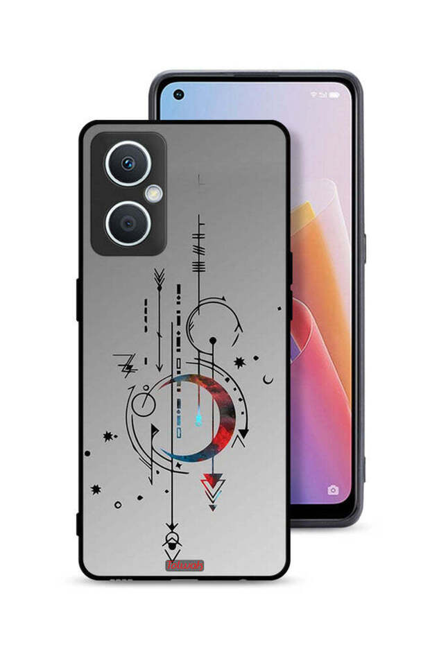 جراب حماية لهاتف Oppo A96 5G (الصين) بنمط فني القمر والسهام