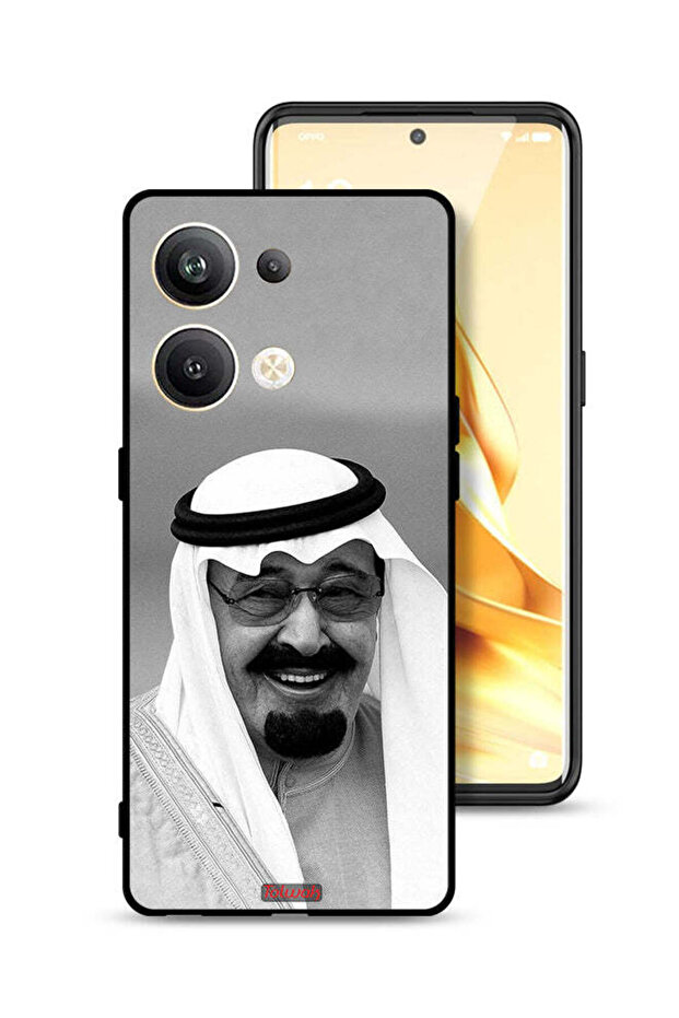 غطاء حماية لهاتف أوبو رينو 9 برو بلس 5G صورة الملك عبدالله مبتسماً