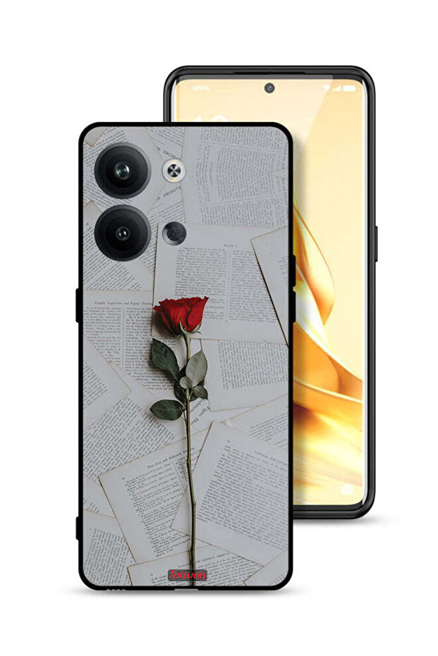 غطاء حماية لهاتف Oppo Reno9 5G وردي على ورق