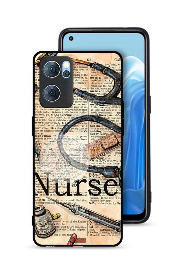 غطاء حماية لهاتف Oppo Reno7 5G بتصميم أدوات ممرضة عتيقة